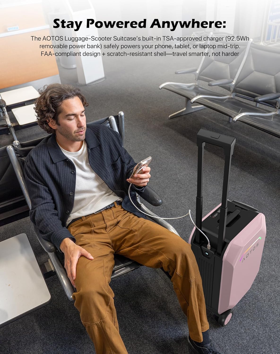 Smart Rideable luggage-Roller carry-on luggage 22x14x9-TSA,Airline-Approved 22 inch Hardshell