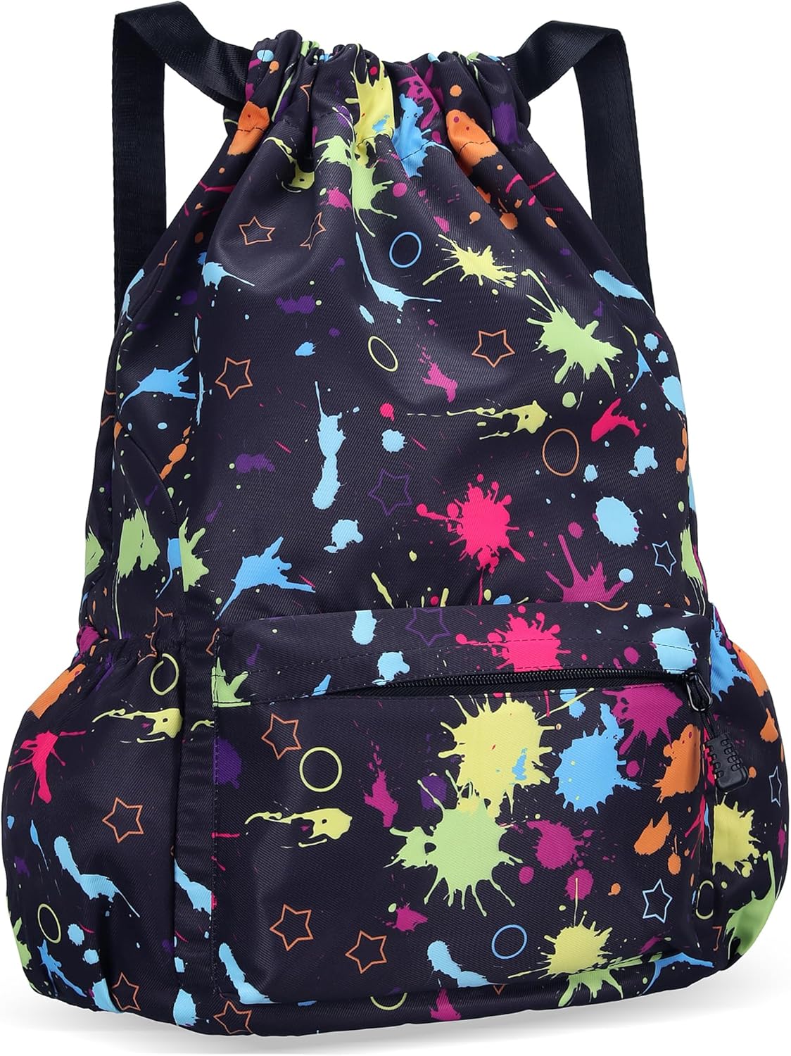 Drawstring Backpack for Women Drawstring Gym Bag Water Resistant Small Cinch Sack Pull String Backpack Bag (Tie-dye)