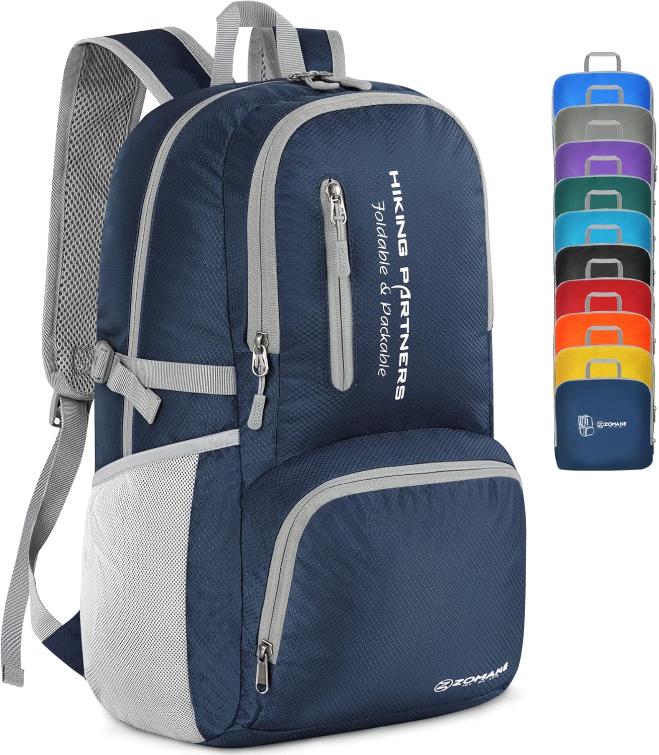 ZOMAKE Lightweight Packable Backpack, 35L Light Foldable Hiking Backpacks Water Resistant
