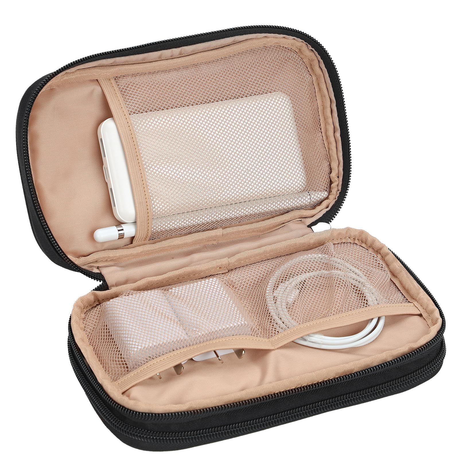 NISHEL Travel Cord Organizer Case, Double Layers Tech Electronic Bag, Essentials for Charger