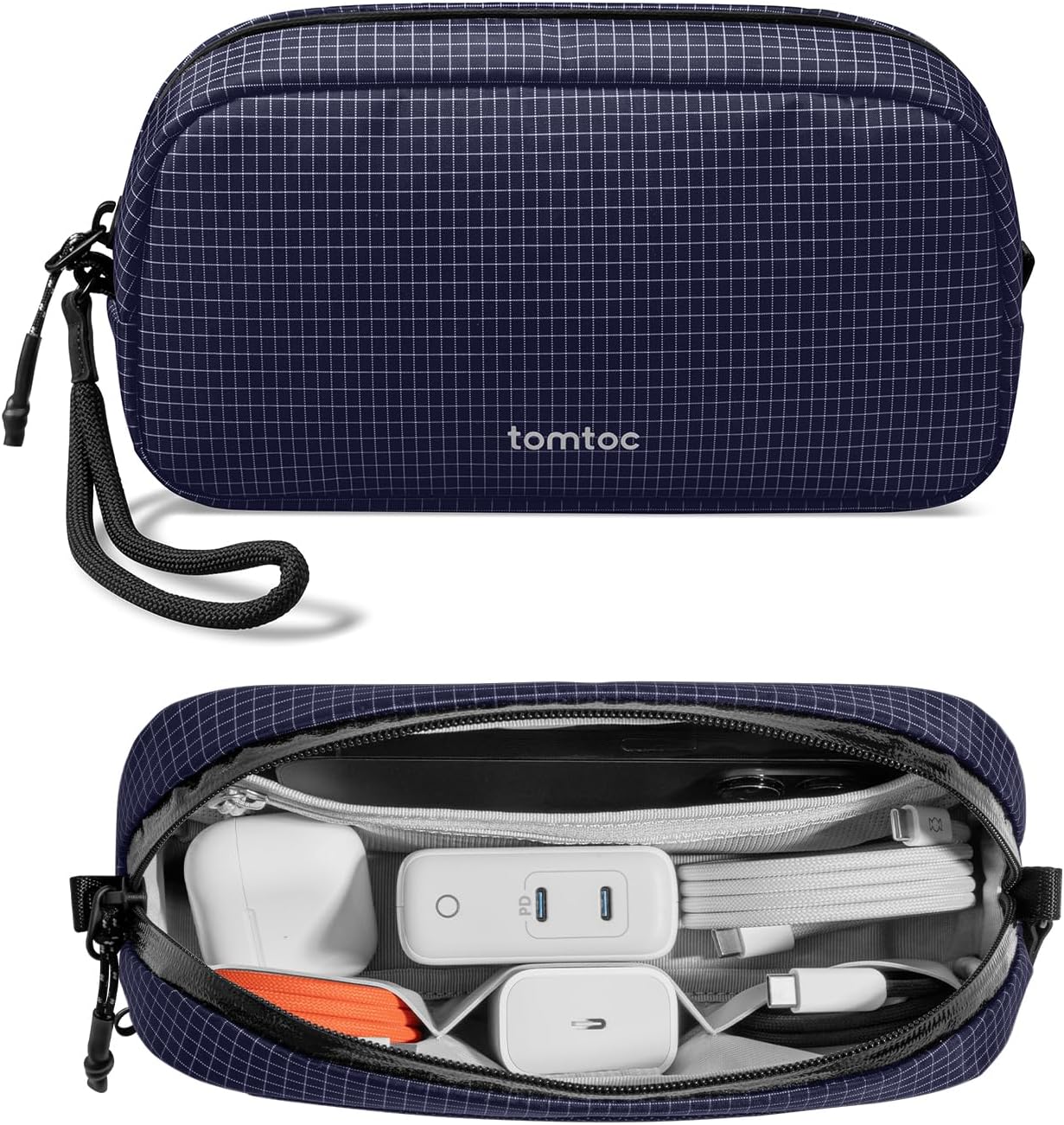 tomtoc Electronics Organizer Travel Case Performance, Water Resistant Bag Cable Tech Pouch