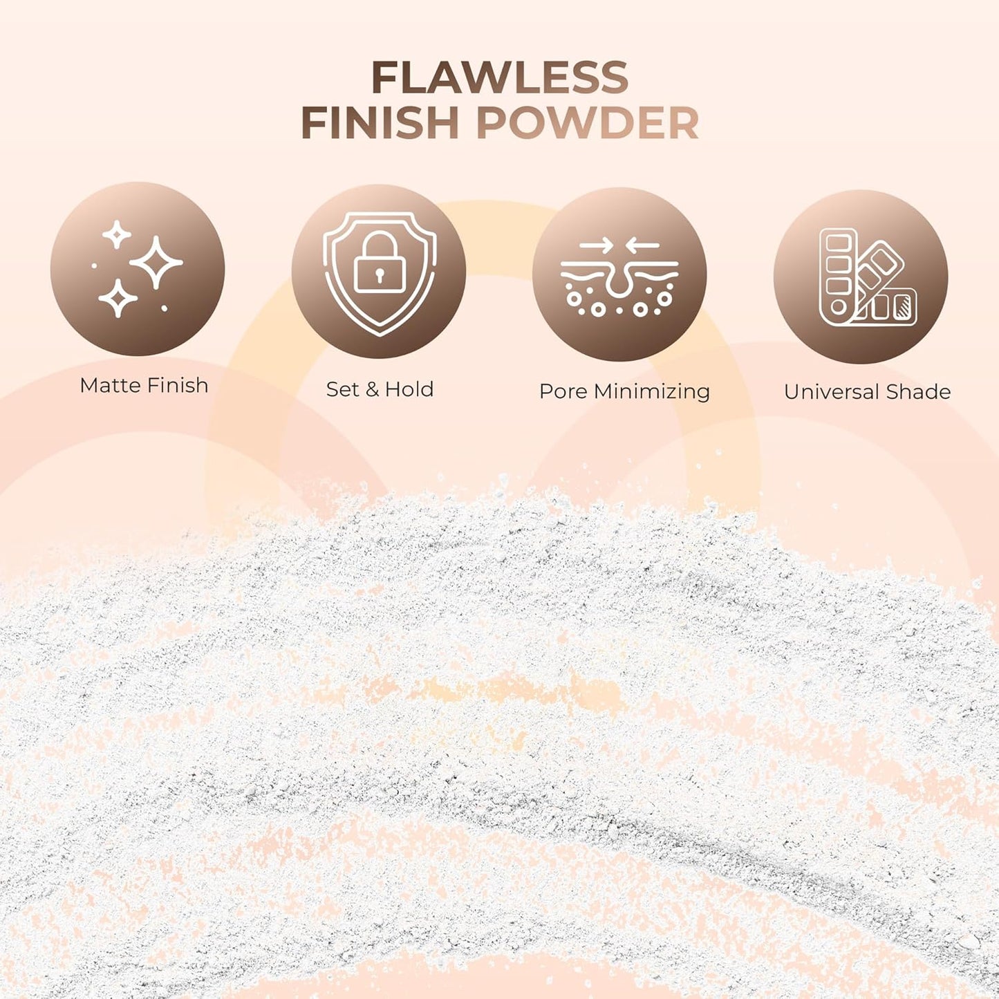 4pc Full Size Kit (Cocoa) Mineral Makeup Matte Translucent Loose Foundation + Kabuki Brush +