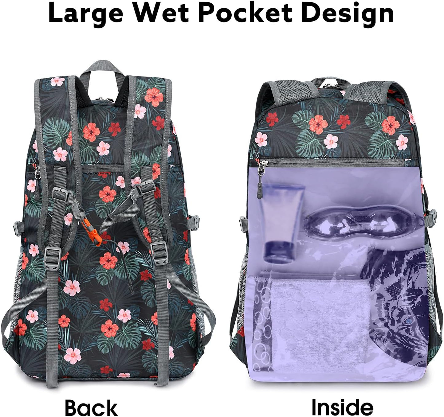 G4Free 40L Lightweight Packable Hiking Backpack, Waterproof Travel Daypack