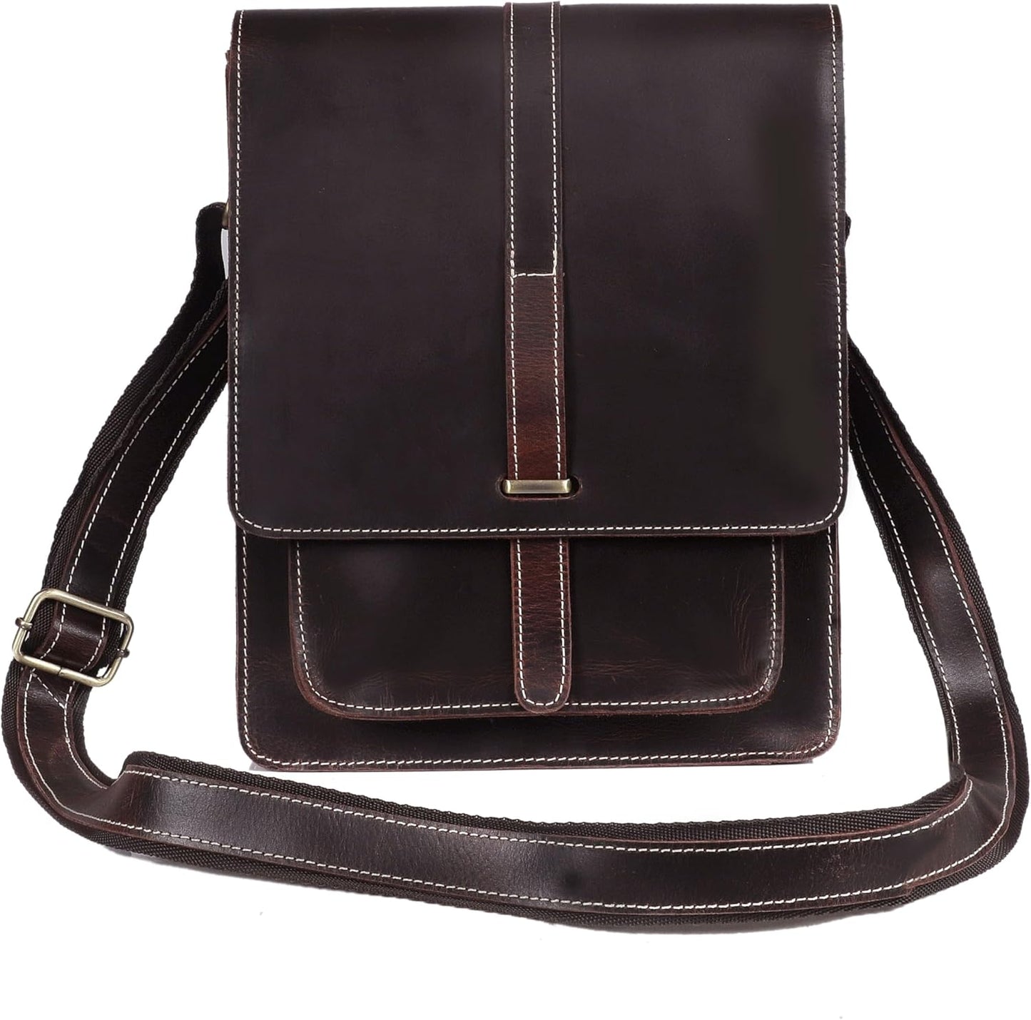 Handmade Leather Crossbody Bag – Vintage Messenger Satchel for Men & Women, Shoulder Sling Office Bag