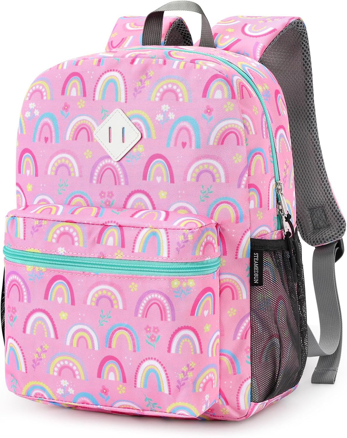 STEAMEDBUN Kids Backpack for Girls, Rainbow Kindergarten Backpack for Toddler Girls Age 3-8