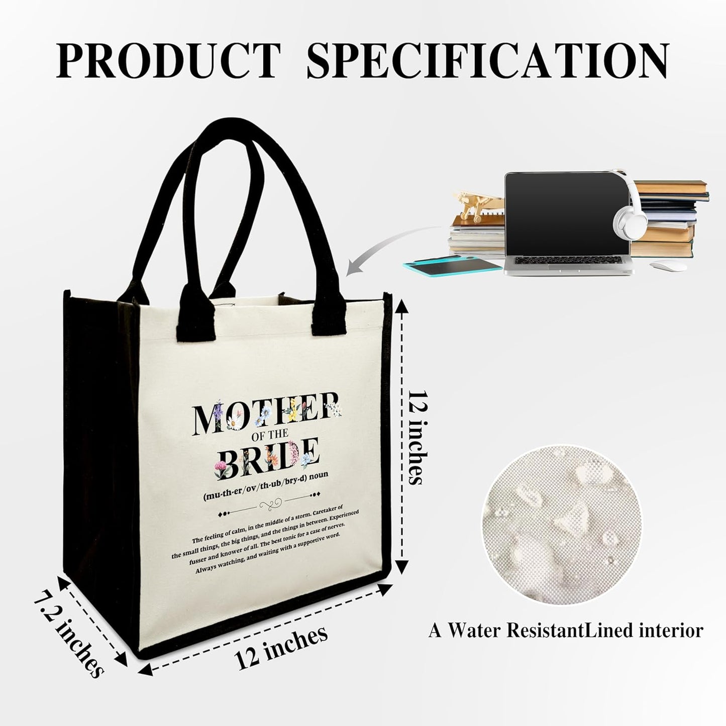 Definition Shoulder Beach Bag - Floral Canvas Tote Bag Gifts