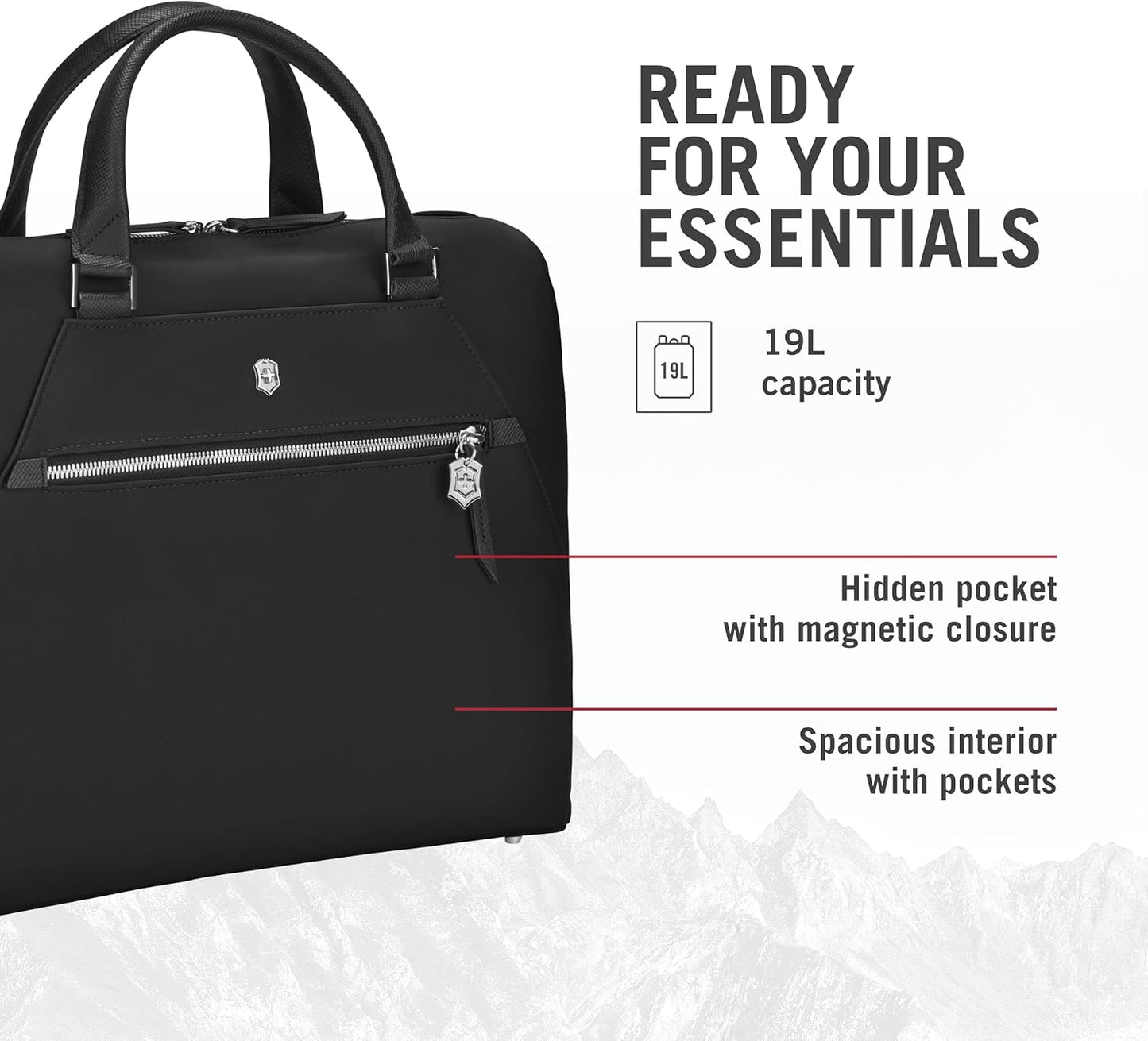Victorinox Victoria Signature Briefcase - Women's Professional Computer Bag to Hold Laptop & Tablet - Includes Clutch and Detachable Shoulder Strap - 13 Liters, Black