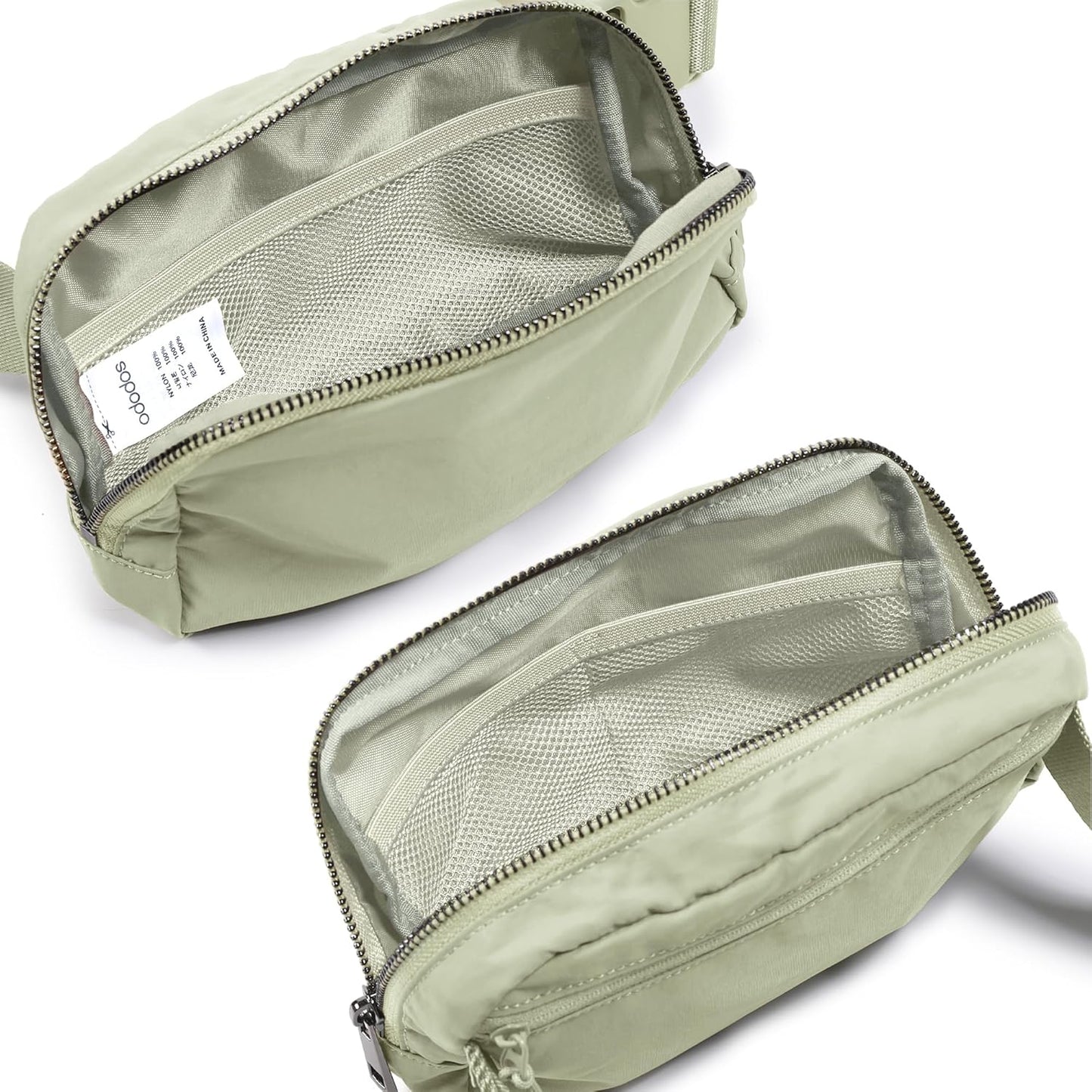 ODODOS Unisex Mini Belt Bag with Adjustable Strap Small Fanny Pack for Workout Running Traveling Hiking, Desert Sage