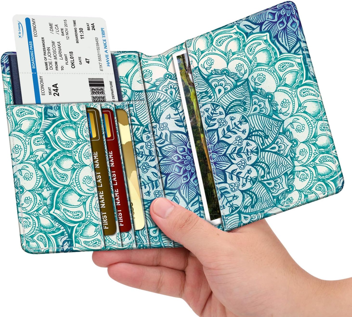 FINTIE Passport Holder, Slim Travel Wallet RFID Blocking Card Case Cover Passport Cover Protector
