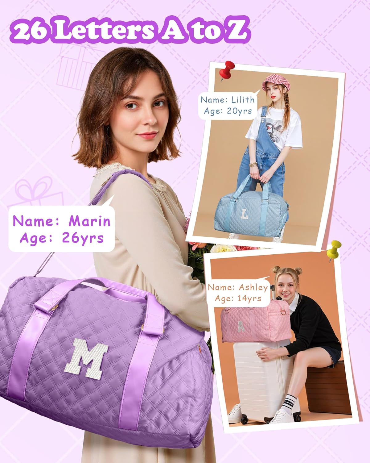 Girls Graduation Gifts, Kids Travel Duffel Bag, Graduation Gift Ideas, Overnight Bags Sleepover bag