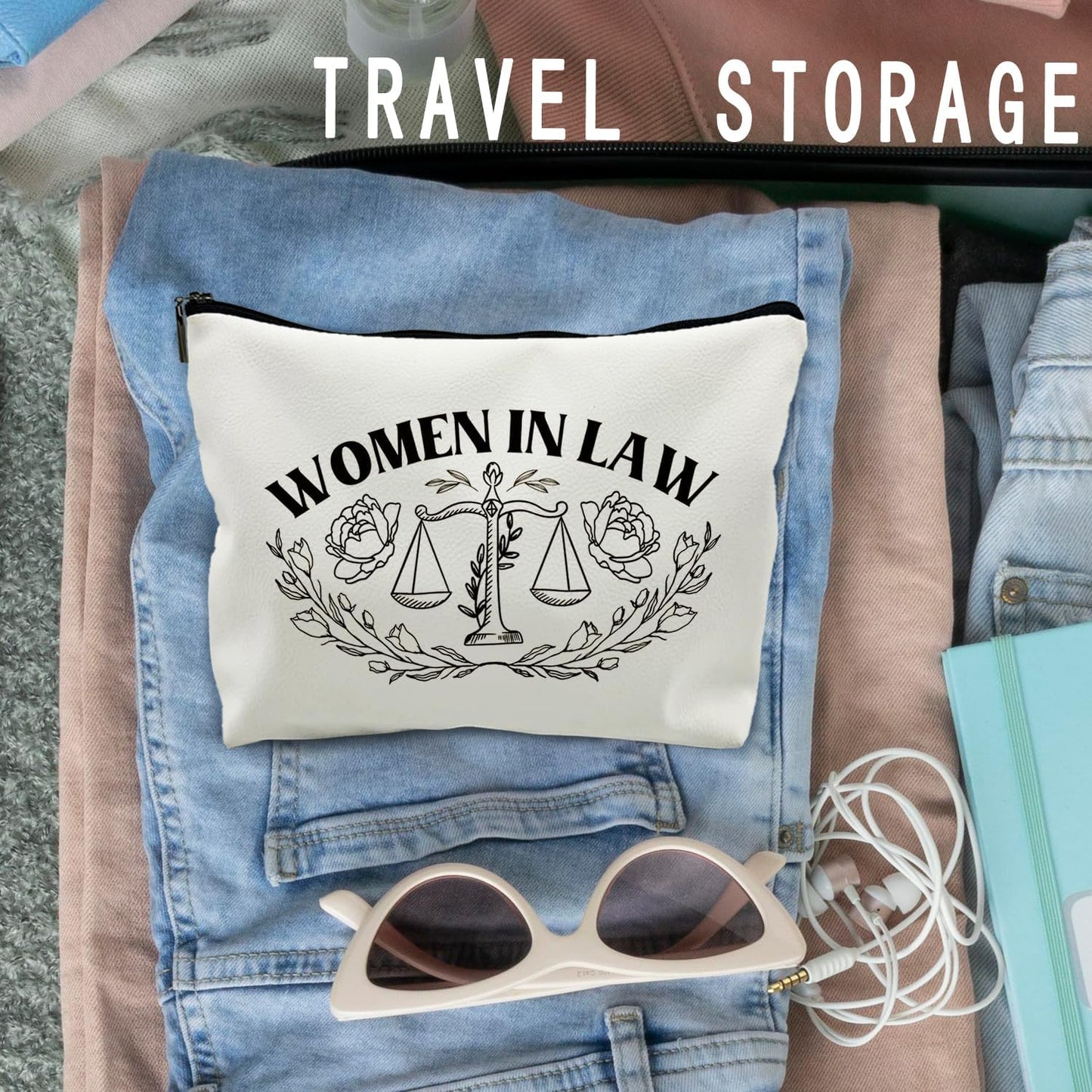 Lawyer Gifts for Women - Weather Makeup Bag, Law Graduation & Future Lawyer Gifts (PU)