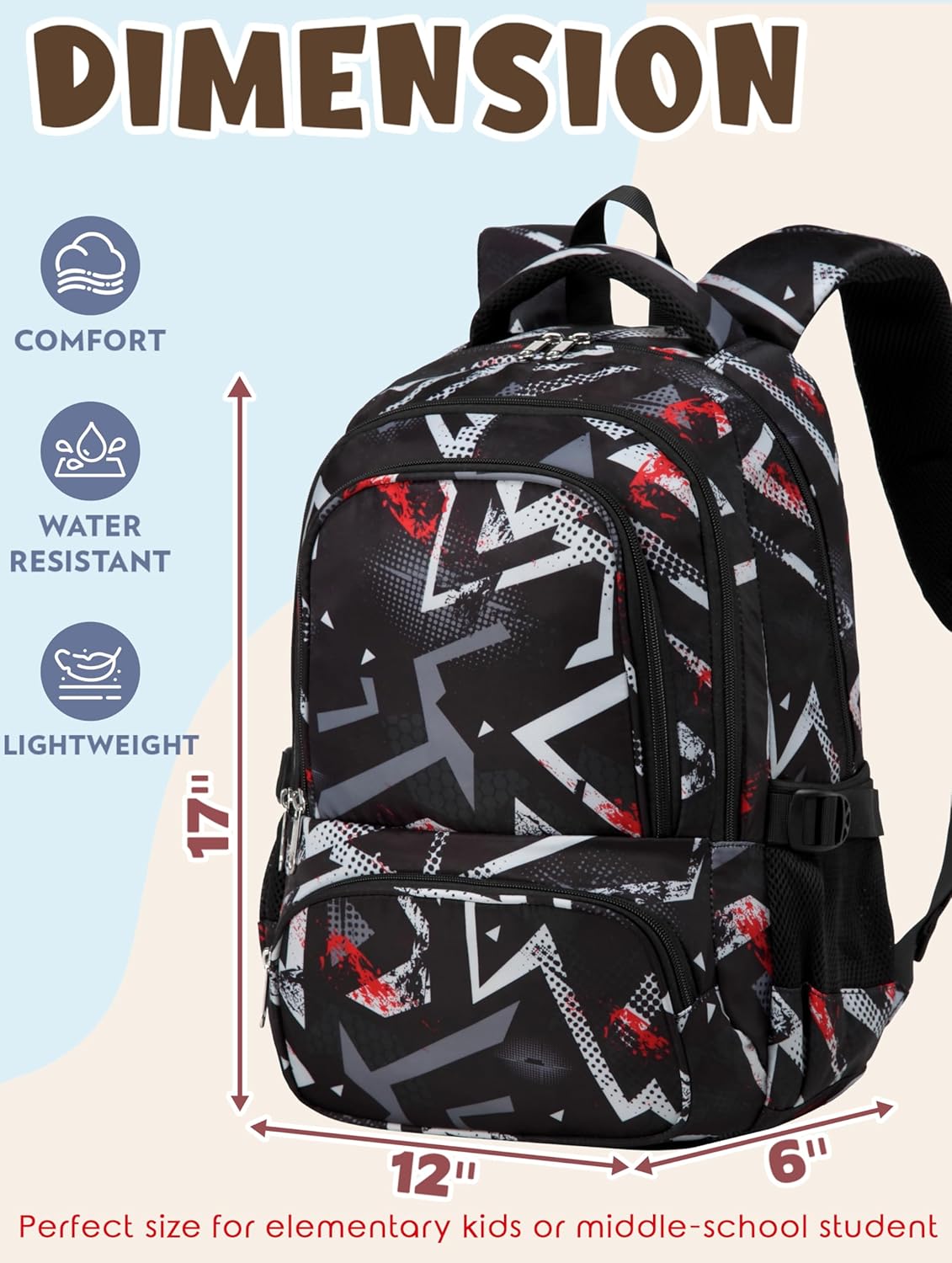 BLUEFAIRY Kids Backpacks for Boys Girls Elementary Primary Middle School Bookbags Back to School