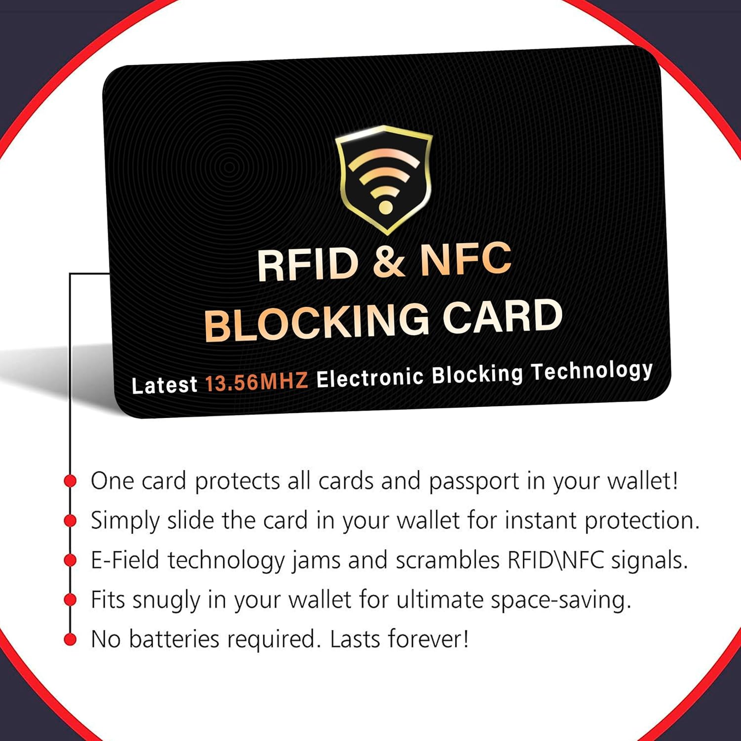 SaiTech IT 3 Pack RFID Blocking Card, One Card Protects Entire Wallet Purse, NFC Contactless Bank