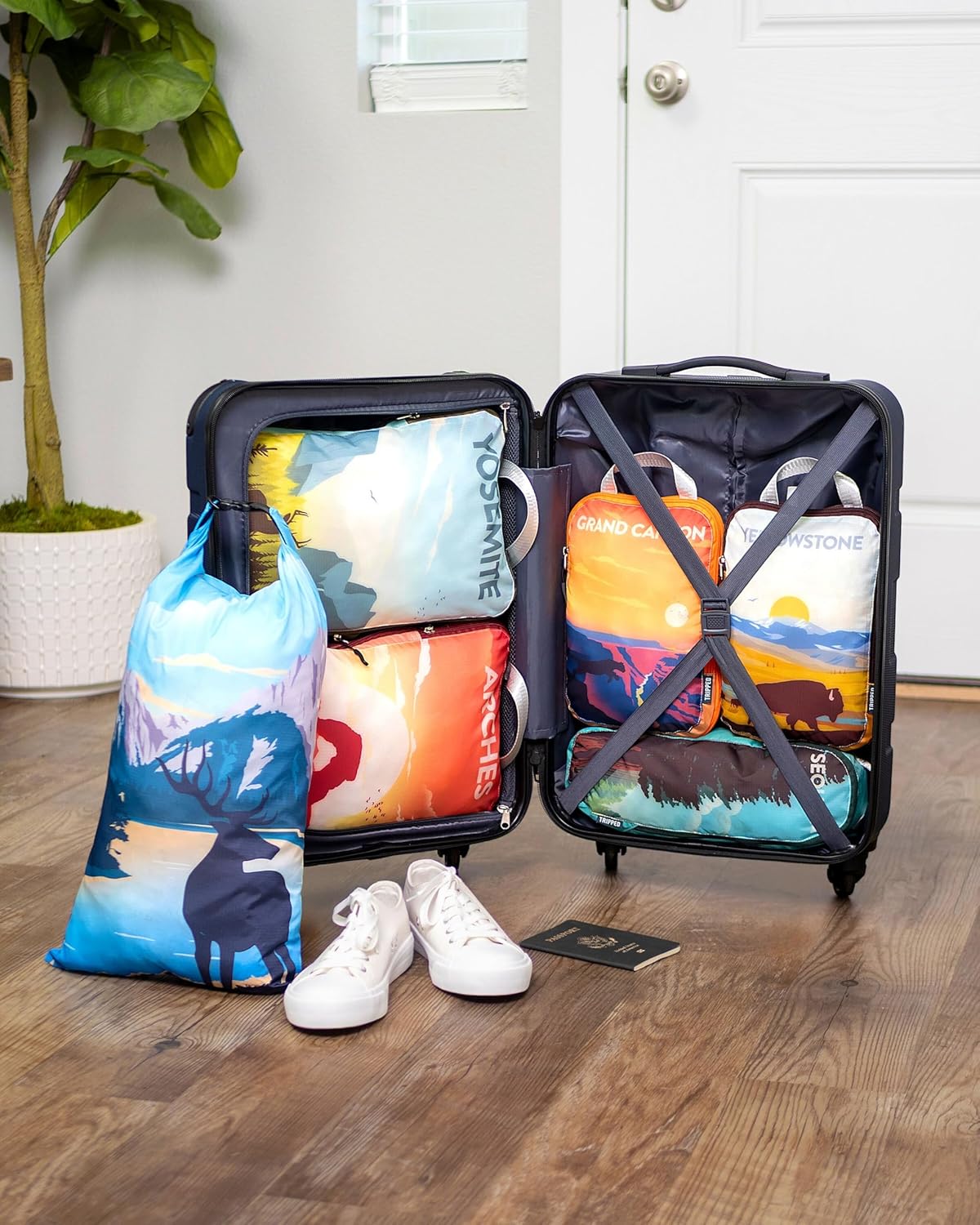 Compression Packing Cubes Set for Travel - Lightweight, Durable Clothes Organizer for Carry-On
