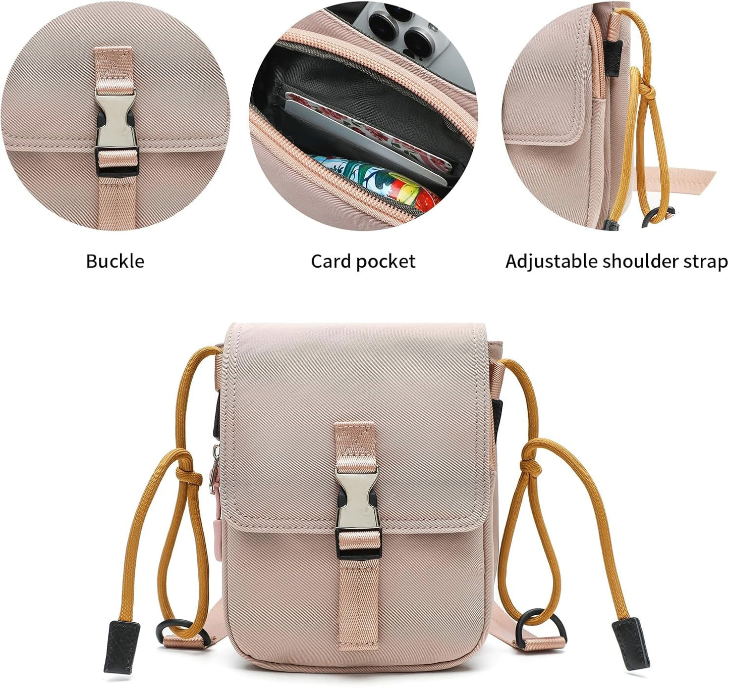Small Messenger Crossbody bag Shoulder bag for Men Women Sling bag Purse for Work Travel