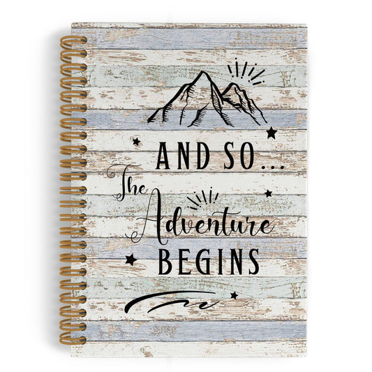 QLMX Camping Travelers Spiral Notebook, Adventure Travel Camp Journal Notebook, and So the