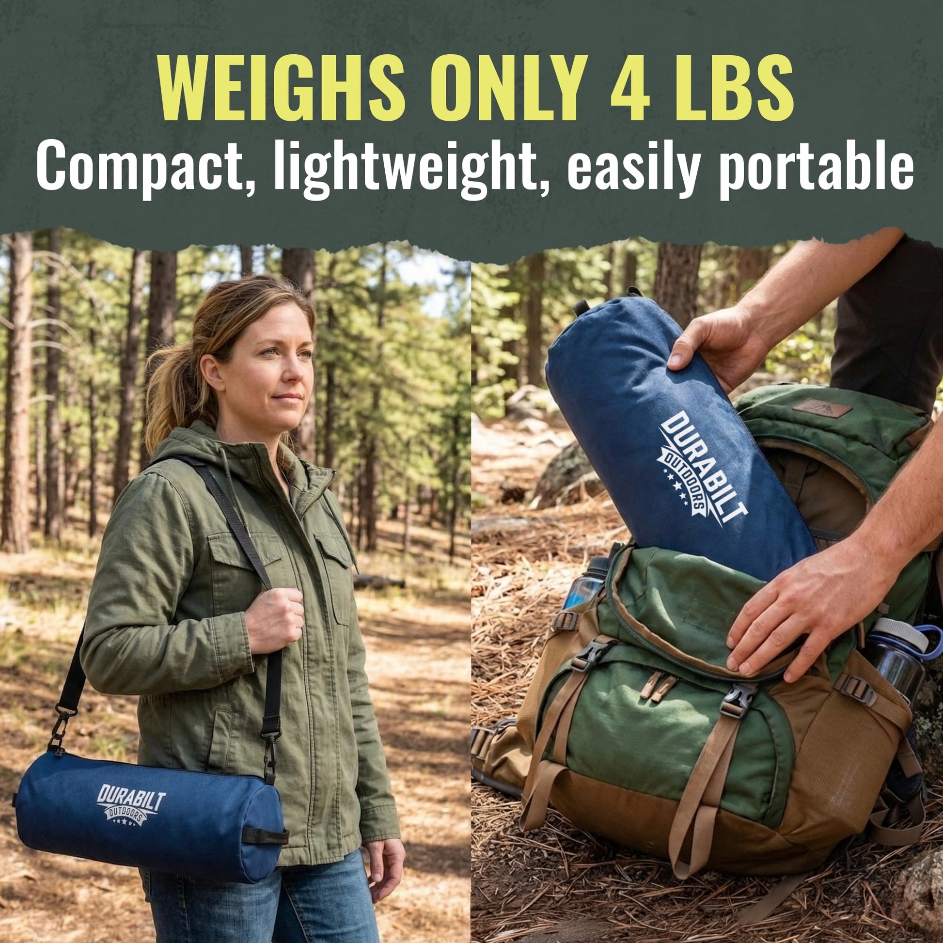 DuraBilt 360 Swivel Camping Chair, Folding Portable Outdoor Camp Chair