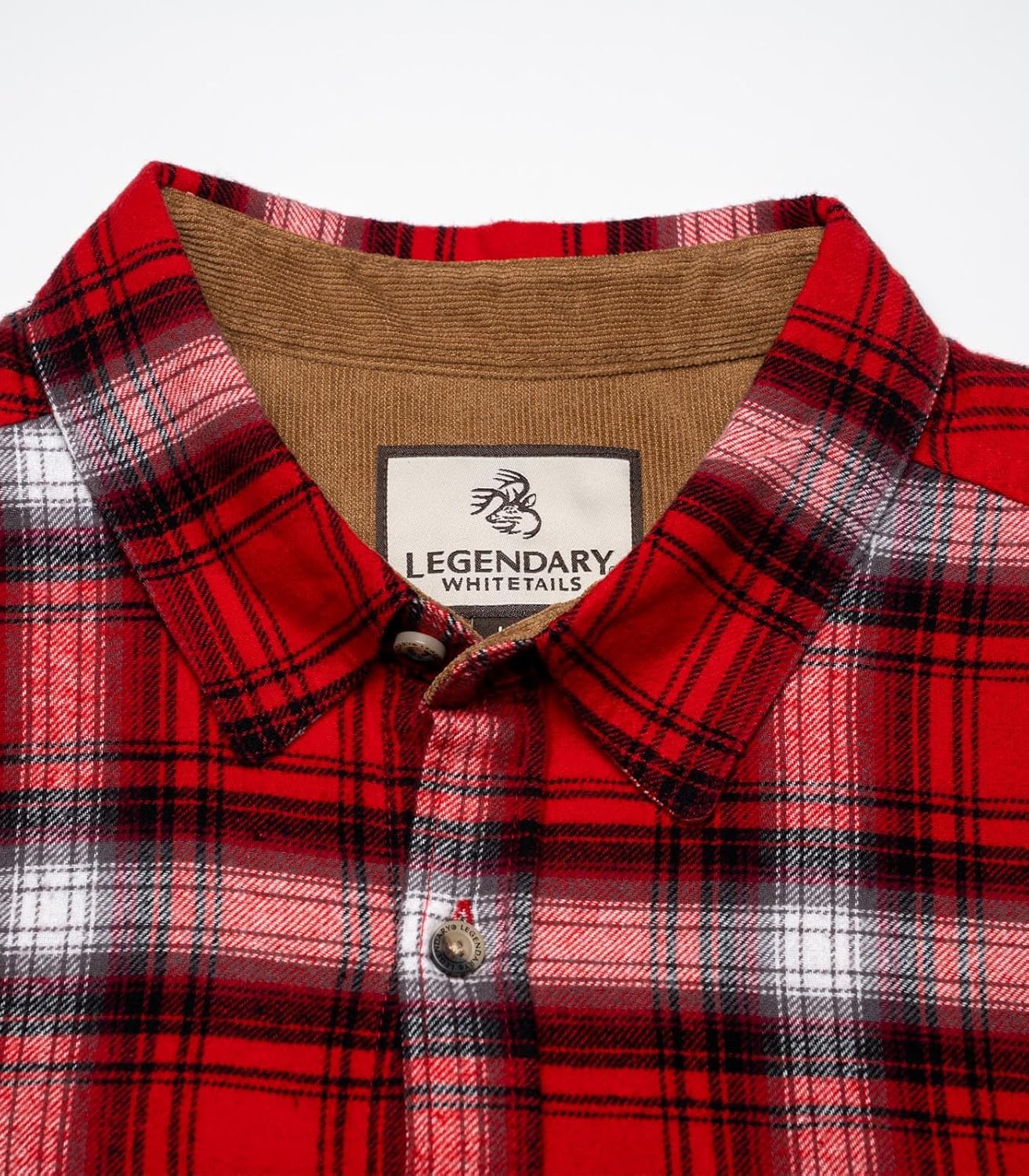 Legendary Whitetails Men's Flannel Shirt Long Sleeve Button Down 100% Cotton