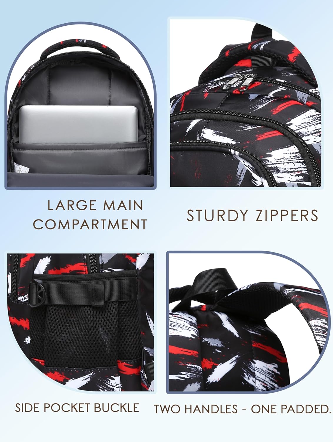 BLUEFAIRY Kids Backpacks for Boys Girls Ages 6-8 Elementary Primary Middle School Bag Back to School Book Bags Mochilas Escolares para Niños Niñas 17 Inch (Coal Black, Brush)