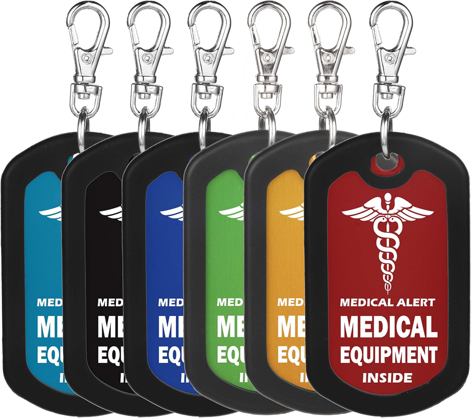 mnmoom Medical Equipment Luggage Tag Medical Alert Zipper Pull Bag Tag (3 Pack Blue)