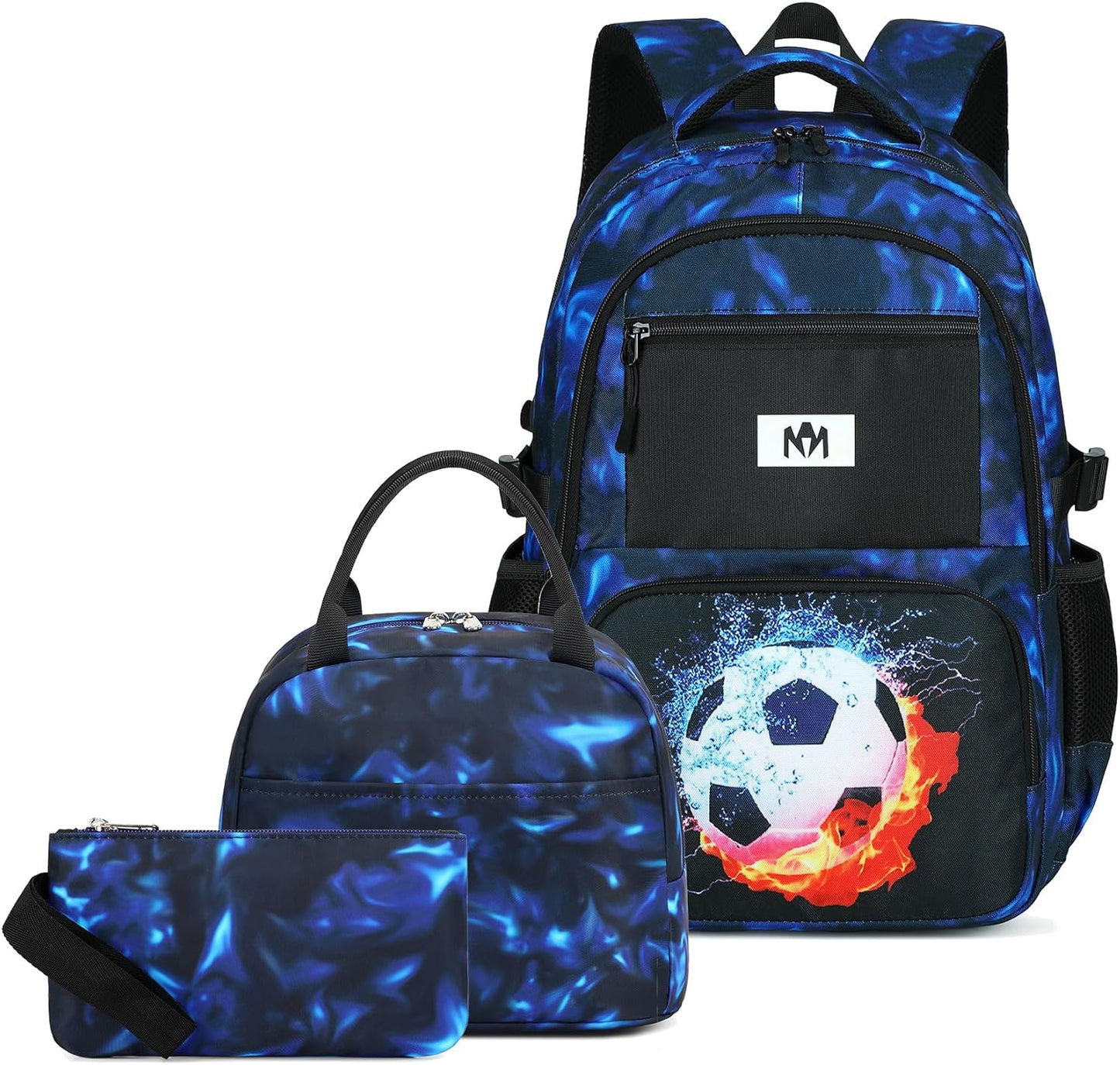 Bluboon School Backpack for Boys Teens Bookbag Travel Daypack Kids Girls Lunch Bag Pencil Case
