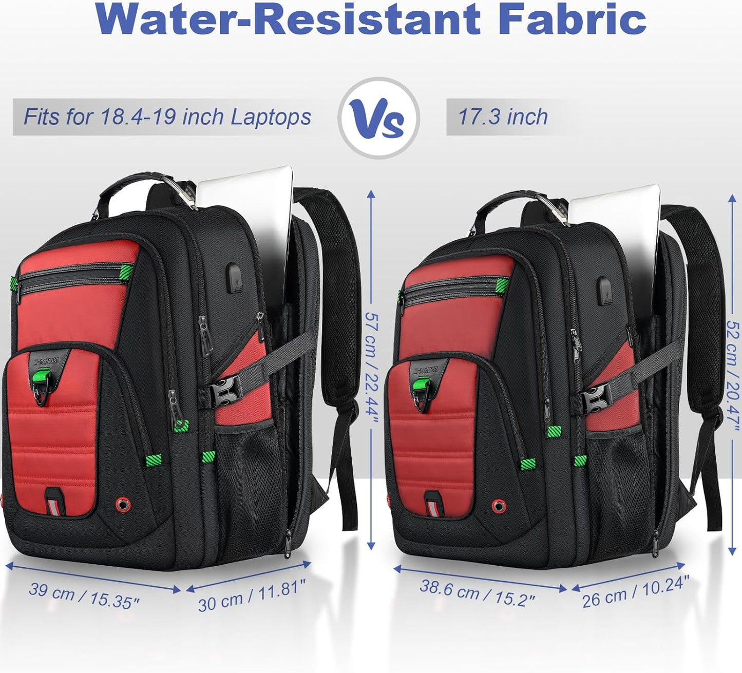 Z-MGKISS 18.4-19 Inch Extra Large Laptop Backpack, Travel Backpack for Men & Women, School Rucksack