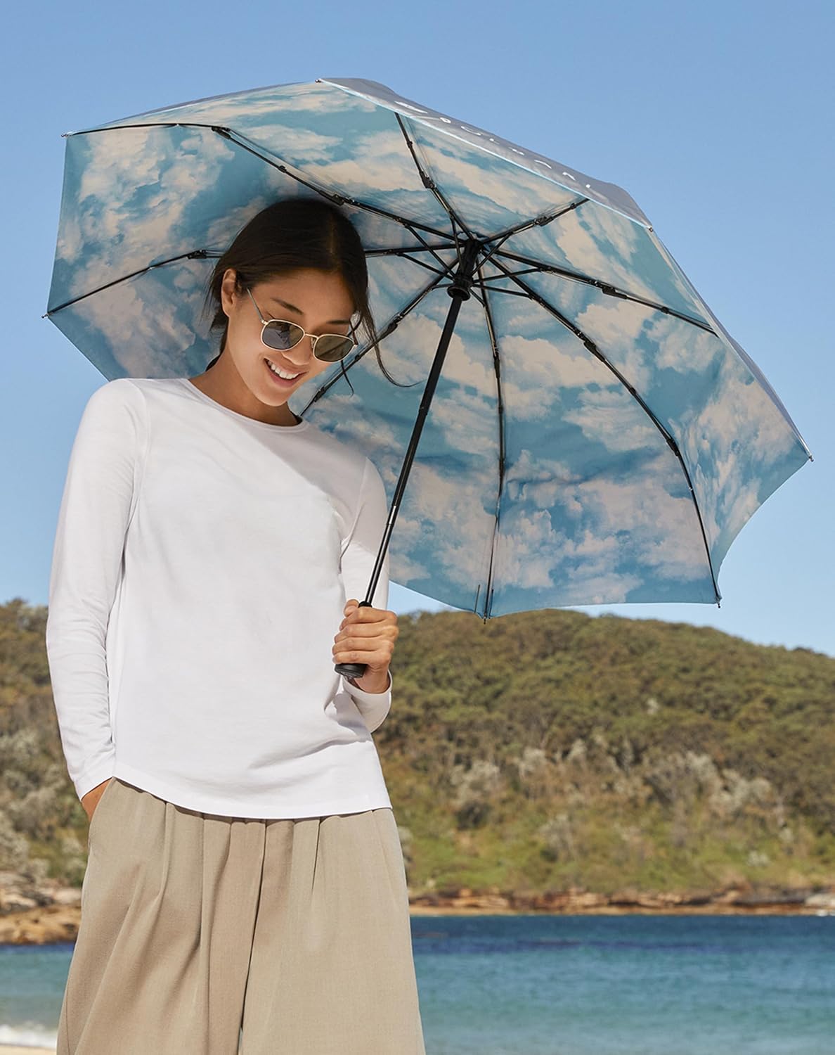 Solbari Compact Sun Protective Umbrella UPF 50+ UV Protection, Ultra-Light & Travel-Friendly