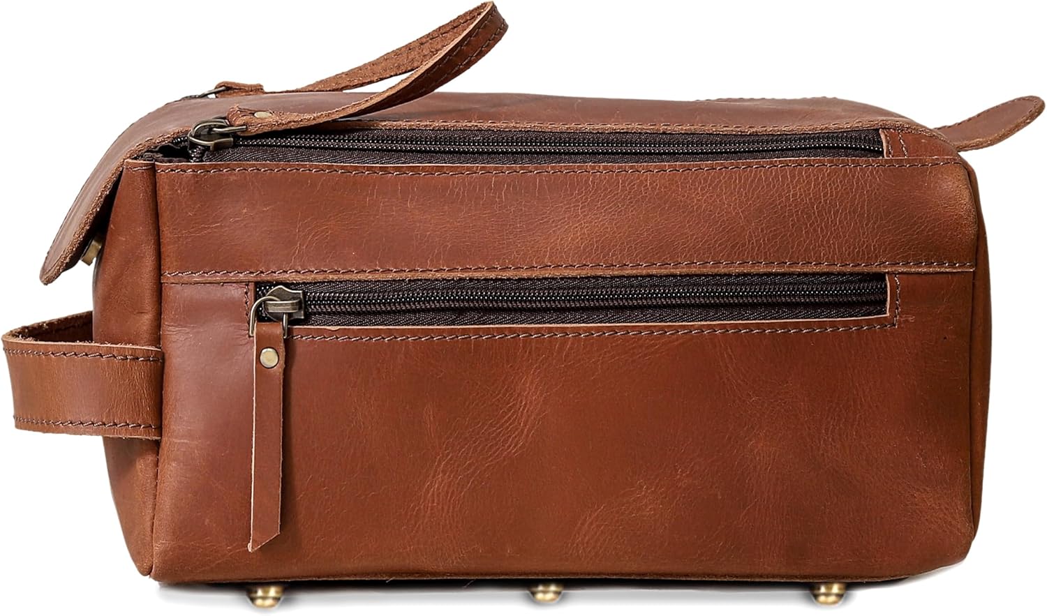 cuero Genuine Buffalo Leather Unisex Toiletry Bag Travel Leather Dopp Kit Made With High Class