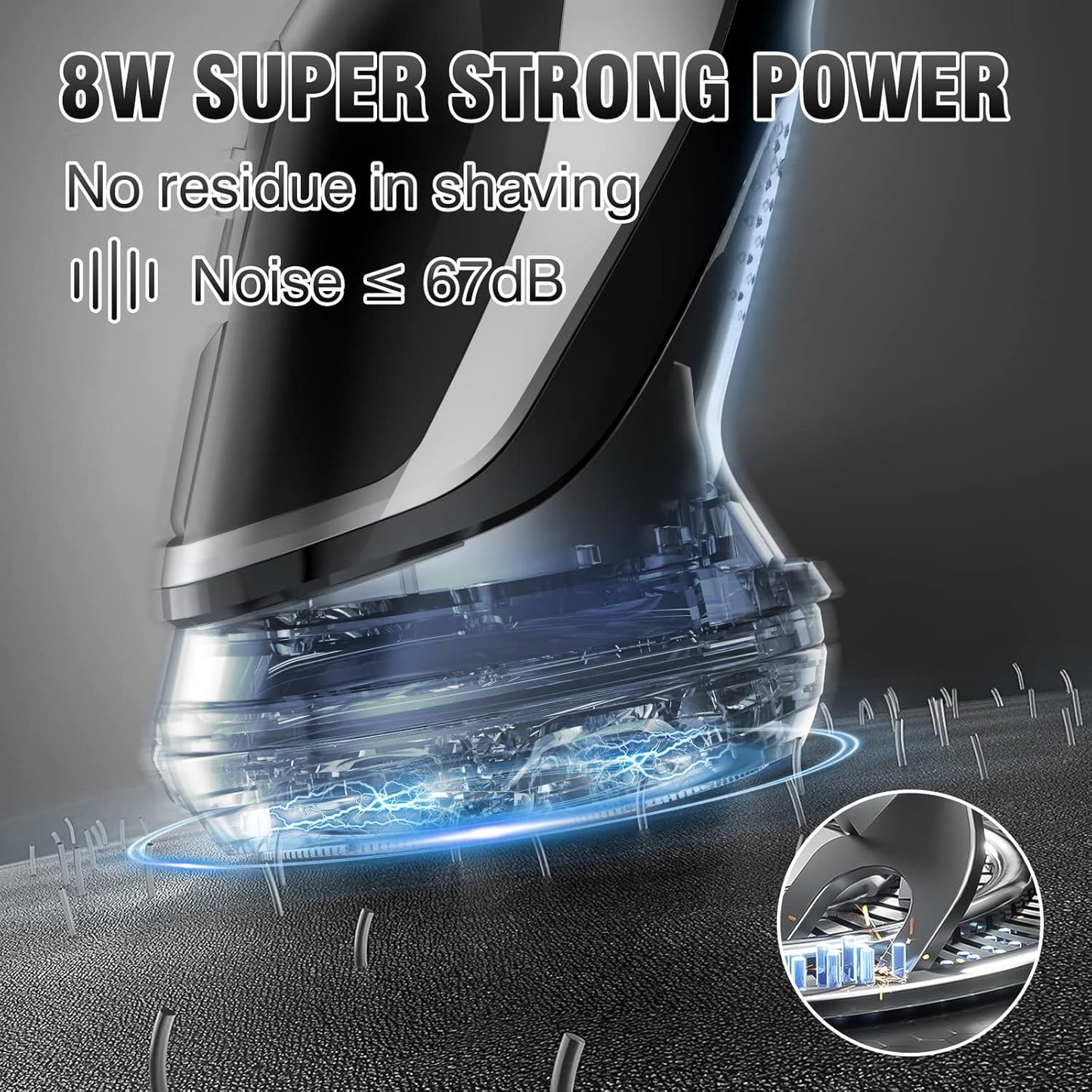 Sejoy Electric Shavers for Men, Mens Electric Razors Cordless, Rechargeable Razor with Pop-up Trimmer, Portable Travel Shavers Waterproof IPX7, 3D Floating Head, USB Charging