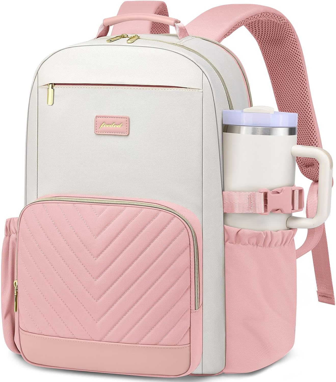 Laptop Backpack for Women Bookbag: 15.6 inch Work School Backpacks with Pouch Pocket for Large Capacity Cup & USB Charger College Book Bag Travel Business Nurse Teacher Bookbags Anti-theft Back Pack