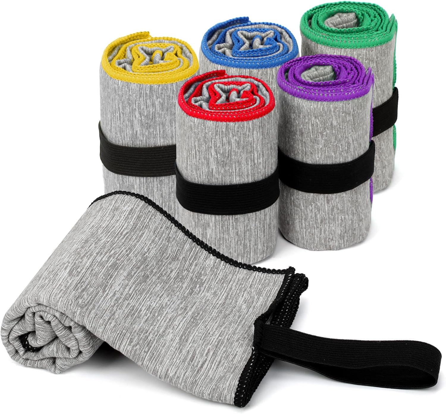 6 Pack Gym Towels Microfiber Quick Dry Men Women Working Out Gear for Body Sweat Fitness Yoga