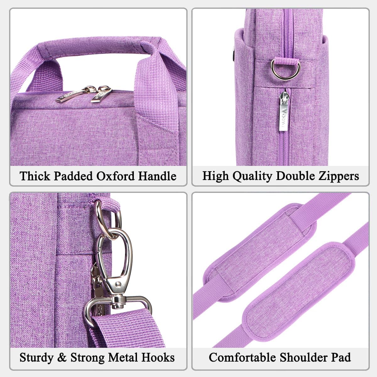 Voova Laptop Bag Case 17 17.3 Inch Computer Sleeve Messenger Bag with Shoulder Strap Expandable