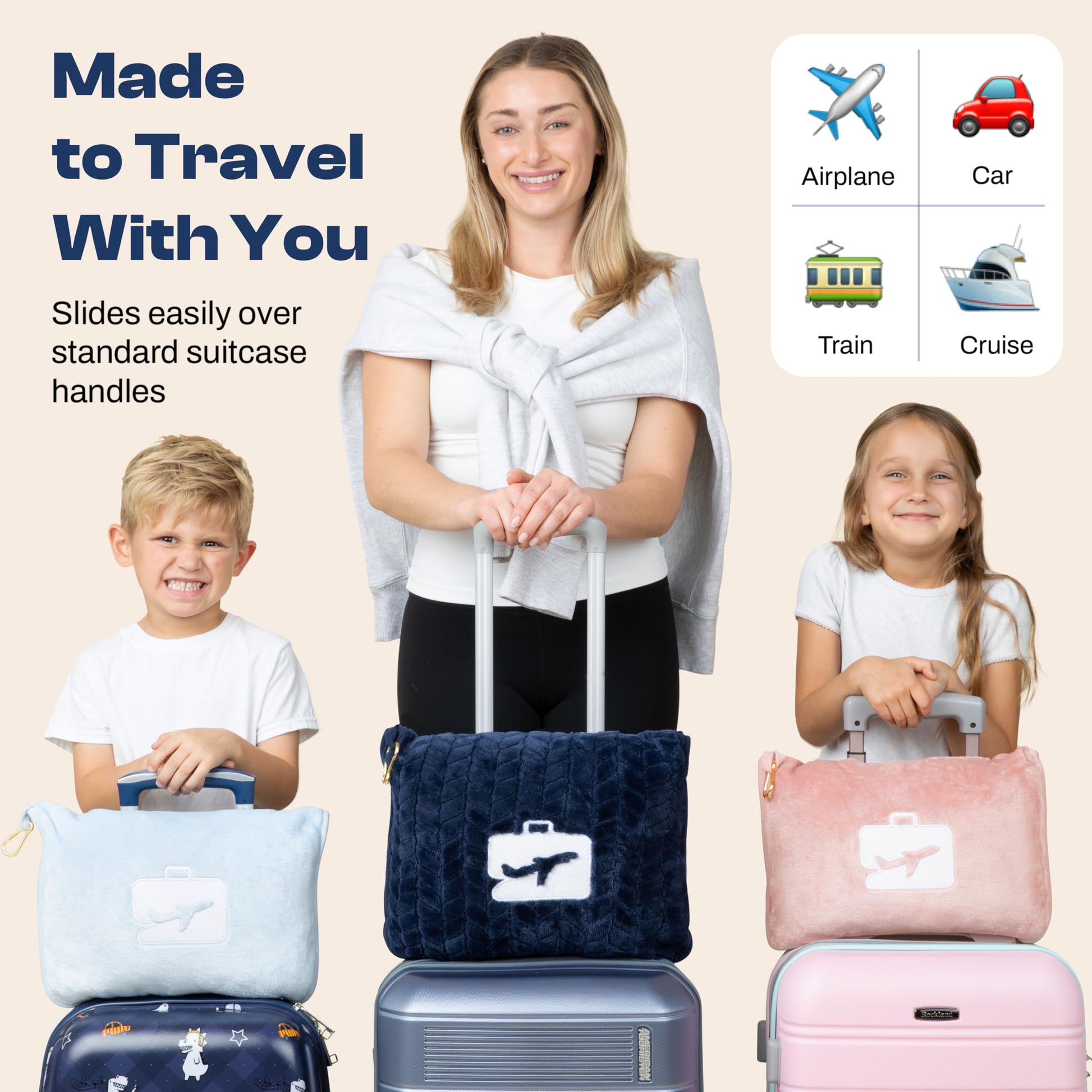 EverSnug Travel Blanket and Pillow - Premium Soft 2 in 1 Airplane Blanket with Soft Bag Pillowcase