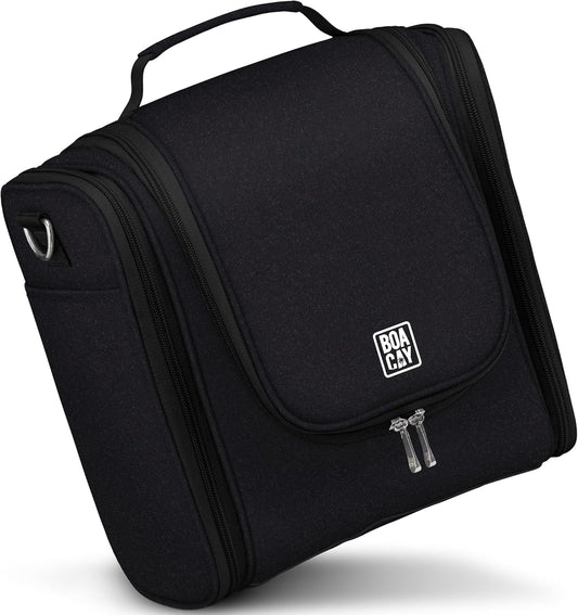BOACAY Extra Large Hanging Travel Toiletry Bag for Women and Men, Makeup Bag, Bathroom & Shower Organizer Kit for Accessories, Cosmetics, Essentials