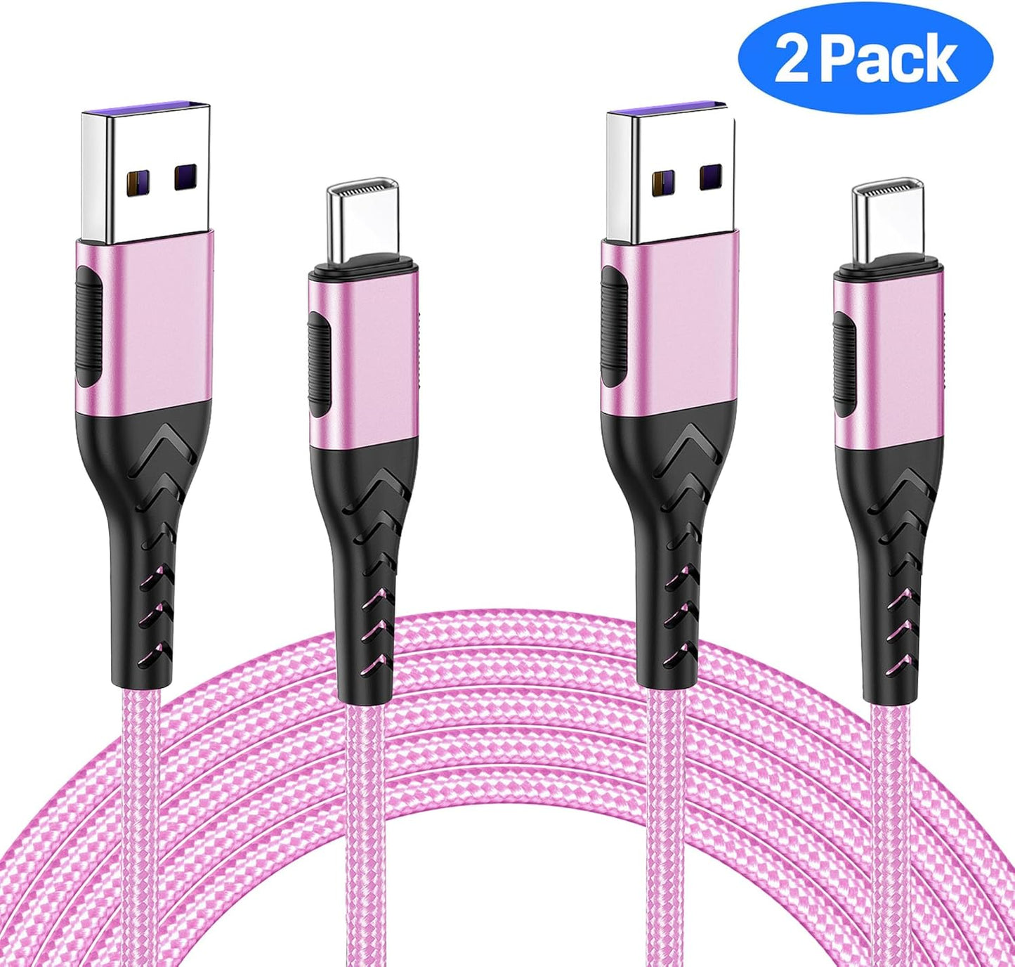 Durcord 2Pack 3ft USB A to USB C Cable, USB Type C Cord Cable for Android Phone Pad Laptop, Type C