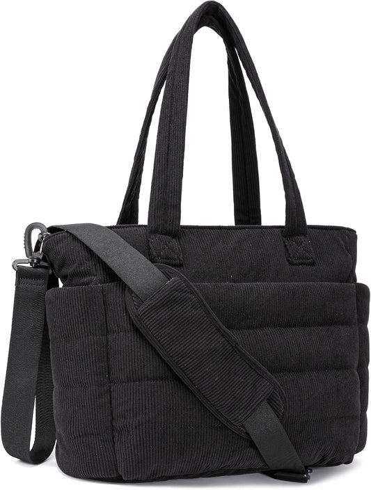 AOCINA Puffy Tote Bag for Women Quilted Work Bag Nurse Bags Women's Handbags for Travel
