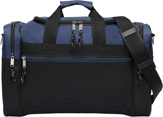 BuyAgain Duffle Bag, 17" Travel Carry On Sport Overnight Weekender Duffel Gym Bag with Adjustable Strap For Men Or Women