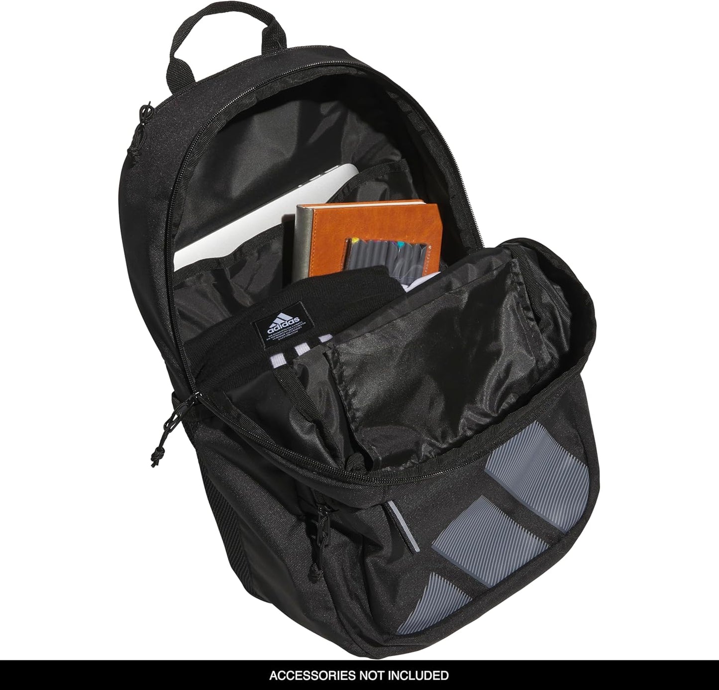 adidas Midway Small Backpack for Women and Men, Durable Laptop Bag, Black/White, One Size