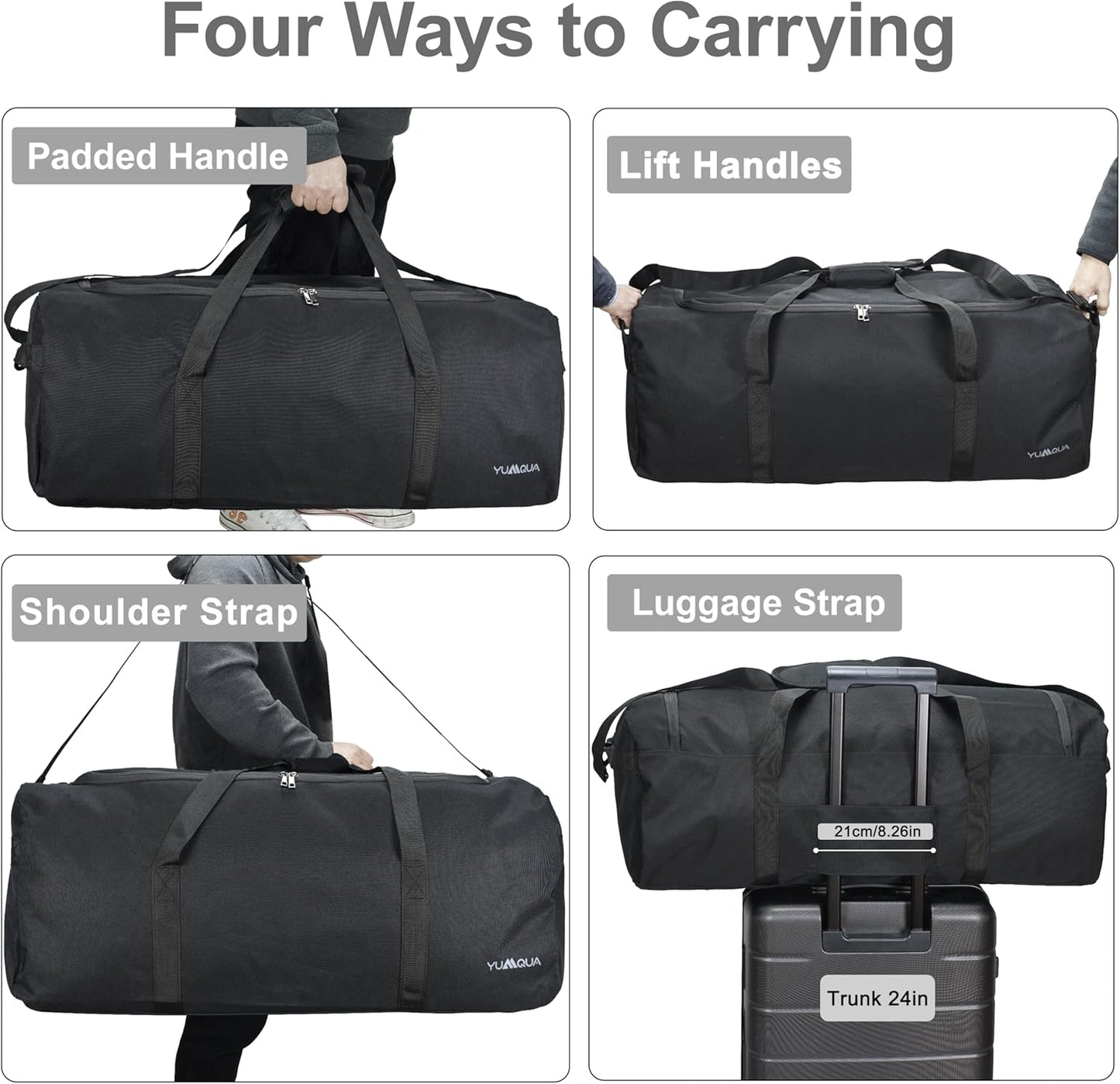 Large Duffle Bag for Travel, 100L Travel Duffel Bags for Men, 900D Polyester Water & Tear Resistant Extra Large Travel Bag Heavy Duty Moving Bags for Sport Camping Gear Holiday Christmas Decor Storage