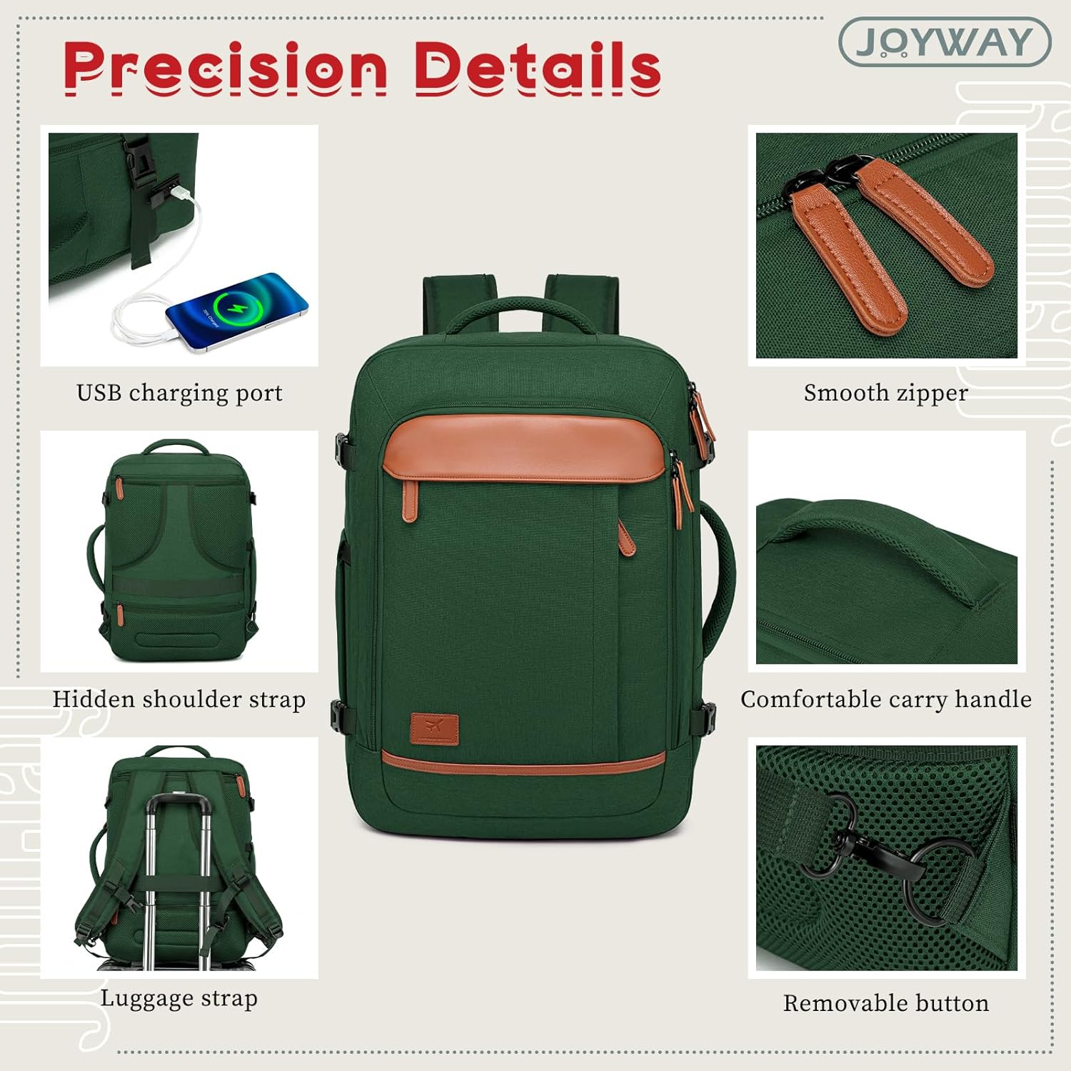 Joyway Expandable Luggage Sets 5 Piece, Lightweight Hard Shell Travel Suitcase Set with Spinner