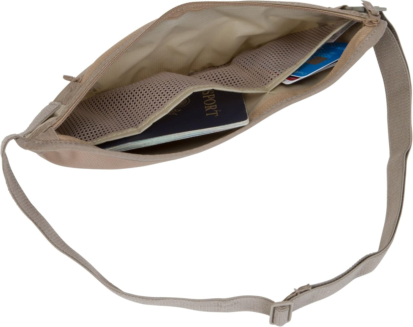 Eagle Creek Undercover Hidden Pocket - Travel Money Belt Deluxe for Men and Women, Khaki_DLX