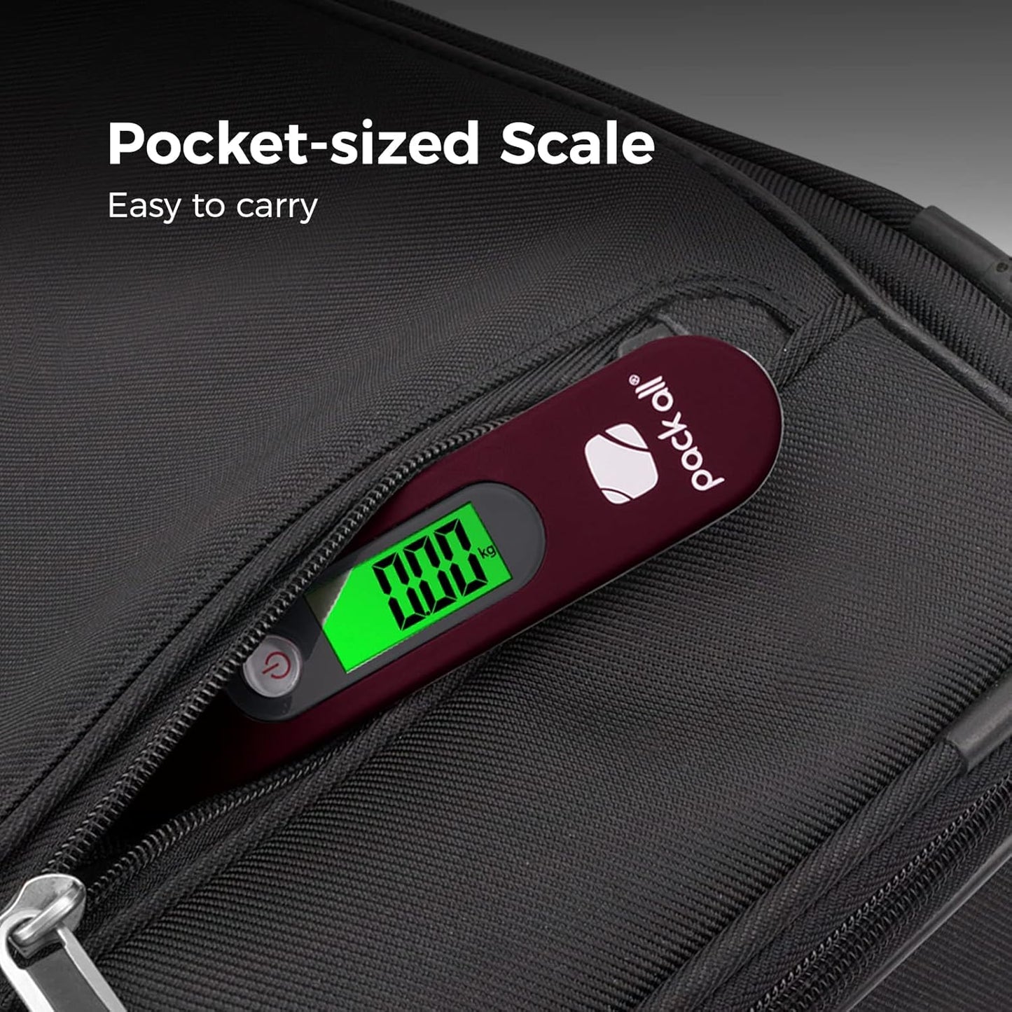 pack all 110 Lbs Luggage Scale, Digital Handheld Luggage Scale, Baggage Scale, Travel Weight Scale for Luggage with Backlit LCD Display, Battery Included, Red