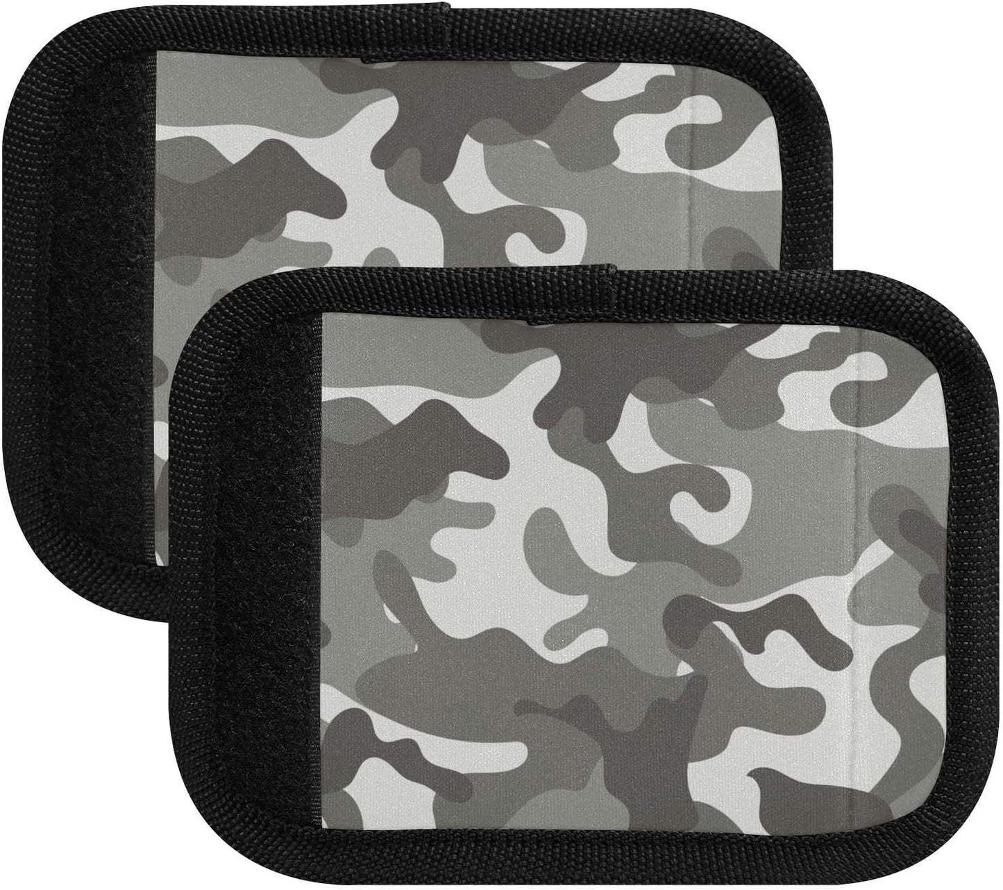 Light Black Camouflage 4 Pack Luggage Handle Wraps Covers for Suitcase Identifiers Bag Tags Travel Accessories