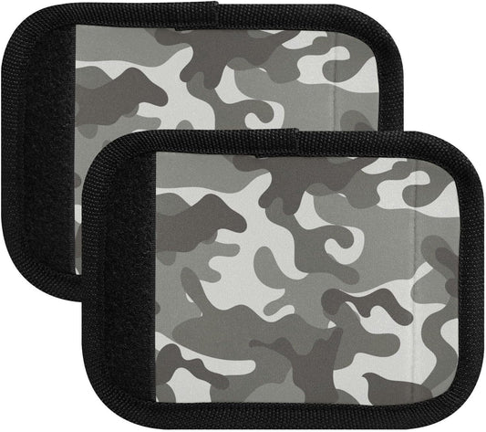 Light Black Camouflage 4 Pack Luggage Handle Wraps Covers for Suitcase Identifiers Bag Tags Travel Accessories