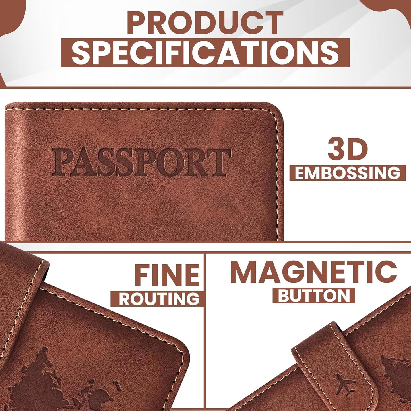 Passport Holder for Travel Essentials, Passport Wallet Cover Case for Travel Must Haves Accessories,Passport Book Holders for Women and Men