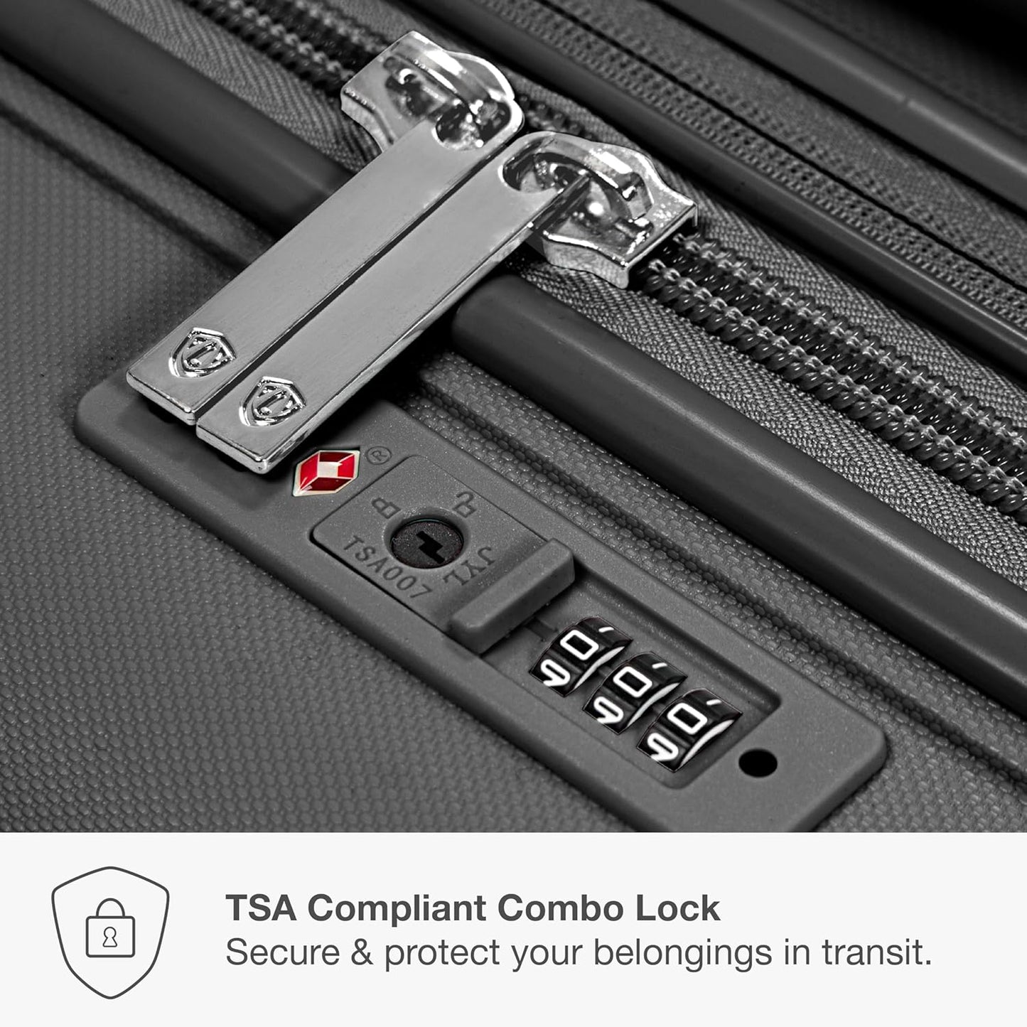 Traveler's Choice Pagosa Indestructible Hardshell Expandable Spinner Luggage, Gray, 3-Piece Set