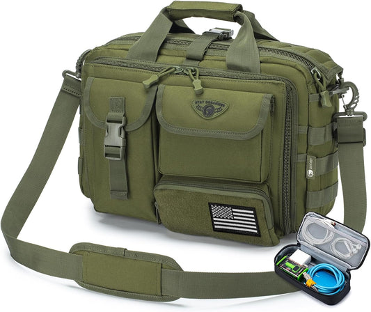 Stypos Tactical Laptop Bag for Men,14inch/15.6inch/17.3inch Messenger Bag Military Shoulder Bag,Flight Work Bags for Pilots