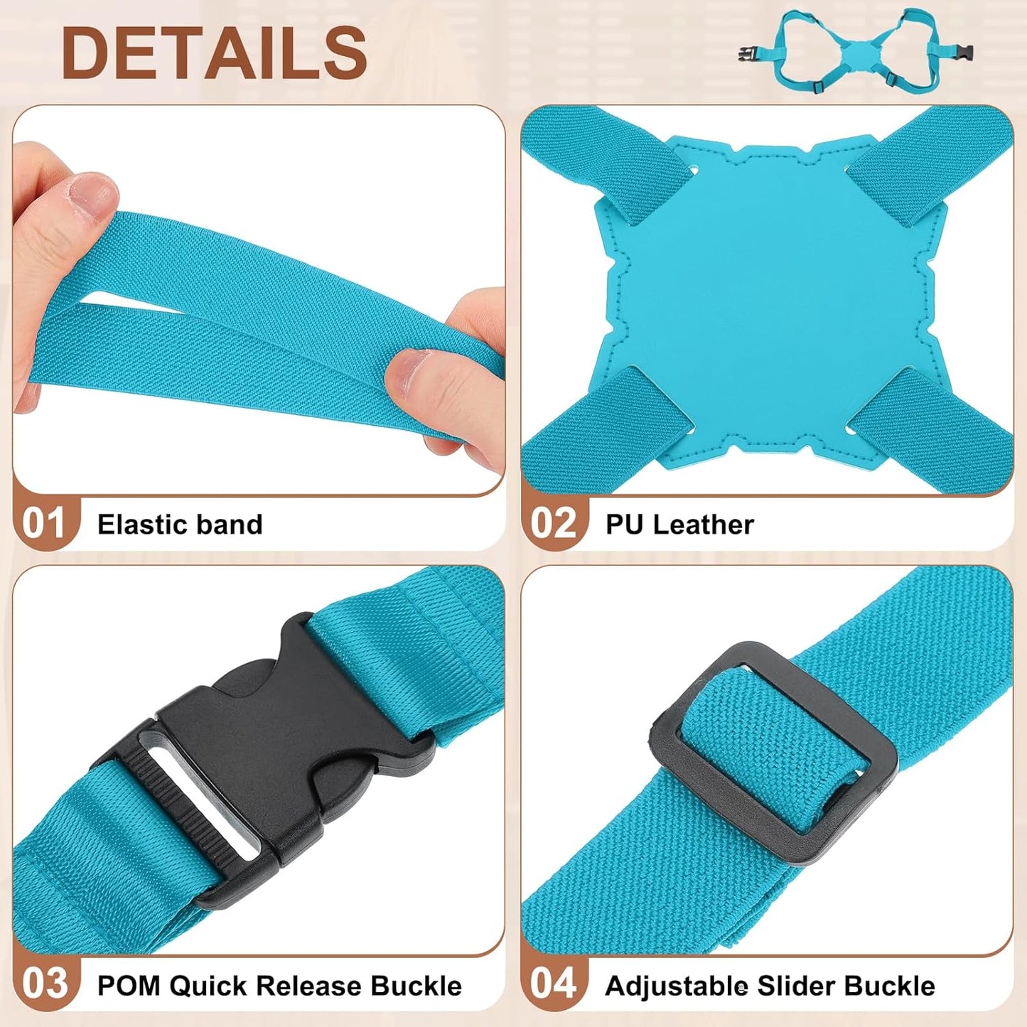 MECCANIXITY Luggage Strap Bag Bungee Elastic Suitcase Adjustable Belt for Suitcases Add A Bag Easy to Travel, Blue
