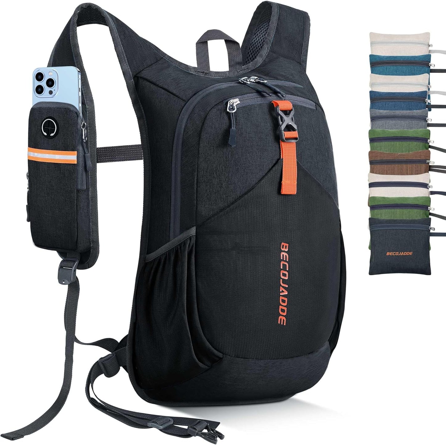 20L Small Hiking Backpack for Men Women Foldable Packable Back Pack Ultralight Hiking Daypack for Travel Camping Outdoor, Black