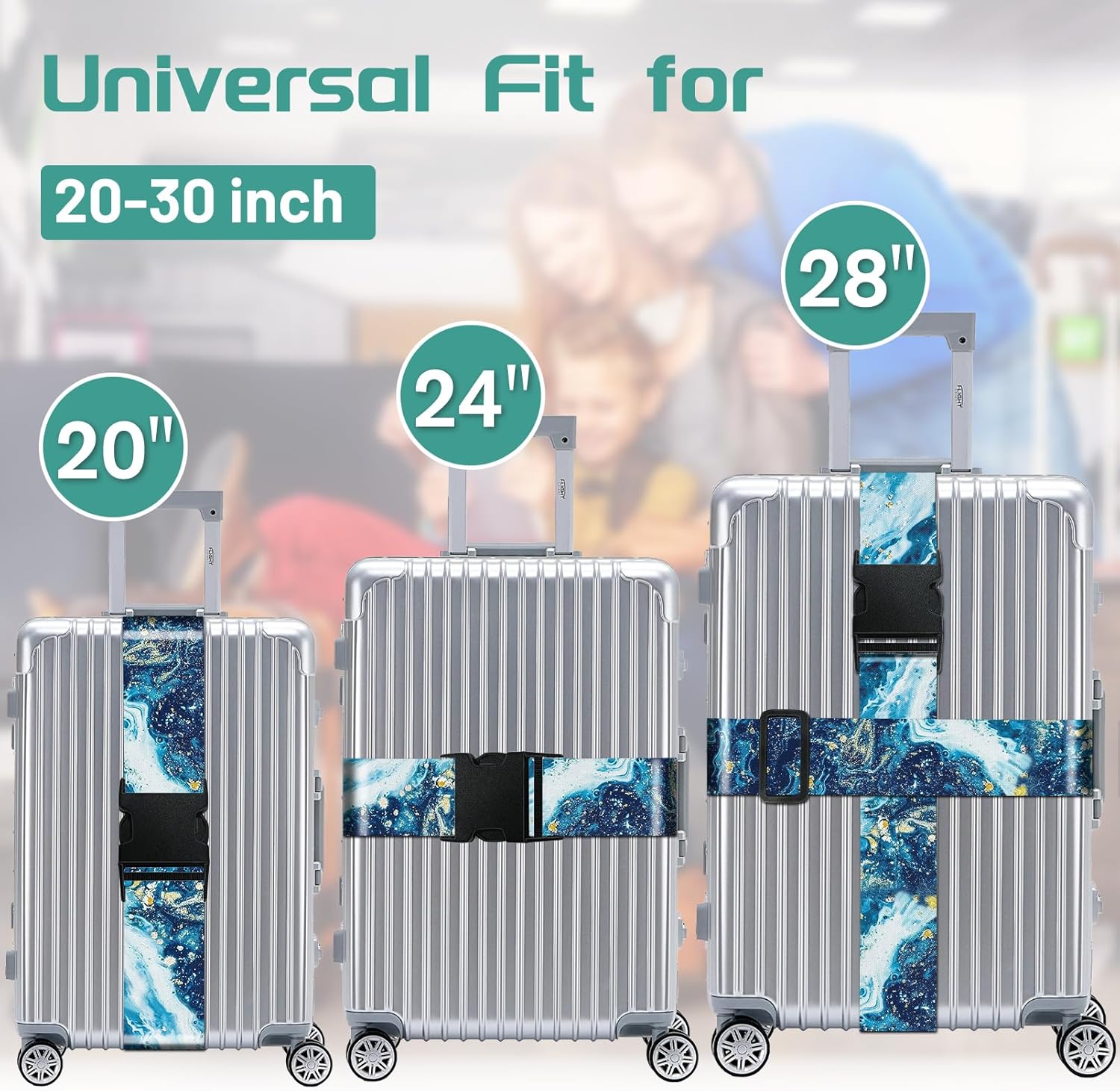 Slohif Luggage Straps for Suitcases Travel Belt Accessories Luggage Connector Identifiers Over